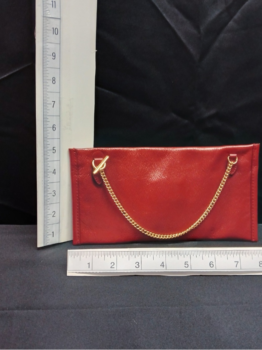 Gucci Rajah Tote w/accessory bag, Red leather, Navy & Gold trim w/enamel tiger❤️ - Picture 8 of 9